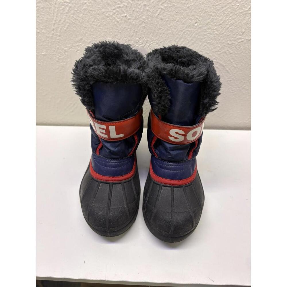 Sorel, Snow Commander, Y 13, Blue/Red, Fleece Lined Boots Fast Ship